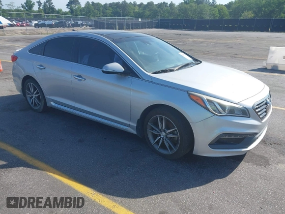 2015 Hyundai Sonata Sport with VIN 5NPE34AB0FH084580, listed as a IAAI auction lot 42150153 with 159,633 mi miles and . Bid and sale history available at carsss.com. Image 1.
