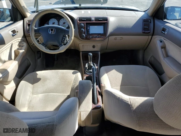 2002 Honda Civic LX with VIN 2HGES15512H579008, listed as a Copart auction lot 49184055 with 186,432 mi miles and Salvage Title. Bid and sale history available at carsss.com. Image 8.