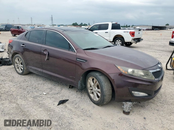 2013 Kia Optima EX with VIN 5XXGN4A71DG127699, listed as a Copart auction lot 59742405 with Not provided miles and Clean title. Bid and sale history available at DreamBid. Image 4.
