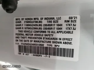 2021 Honda CR-V LX with VIN 7FARW2H24ME012932, listed as a Copart auction lot 87924175 with 39,084 mi miles and Salvage Title. Bid and sale history available at carsss.com. Image 15.