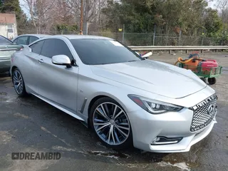 2018 Infiniti Q60 Luxe with VIN JN1EV7EK3JM343134, listed as a IAAI auction lot 41795601 with 61,826 mi miles and . Bid and sale history available at carsss.com. Image 1.