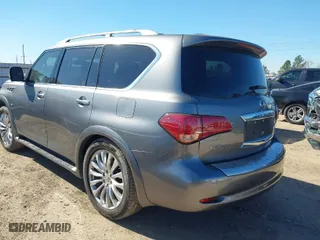 2015 Infiniti QX80 with VIN JN8AZ2NF7F9571352, listed as a IAAI auction lot 41423624 with 176,312 mi miles. Bid and sale history available at carsss.com. Image 3.