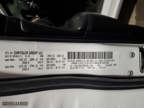 2015 Jeep Grand Cherokee Laredo with VIN 1C4RJFAGXFC651324, listed as a Copart auction lot 43622905 with 134,317 mi miles and Salvage Title. Bid and sale history available at carsss.com. Image 13.