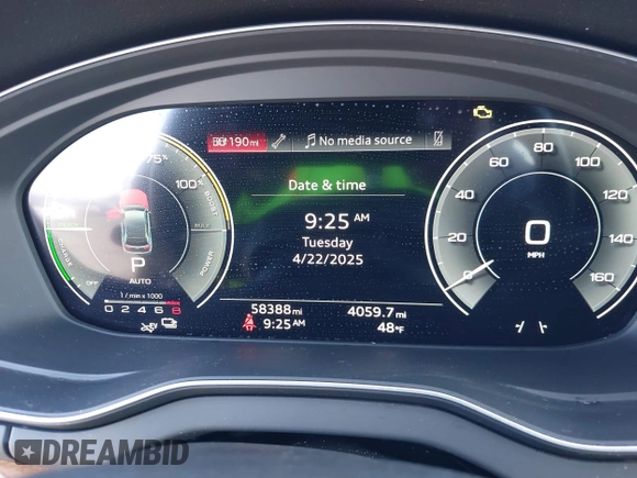 2021 Audi Q5 Premium with VIN WA1G2AFY4M2044986, listed as a IAAI auction lot 42073573 with 58,388 mi miles and . Bid and sale history available at DreamBid. Image 7.