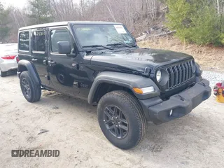 2024 Jeep Wrangler Sport S with VIN 1C4PJXDNXRW253072, listed as a IAAI auction lot 41878513 with 15,976 mi miles. Bid and sale history available at carsss.com. Image 1.