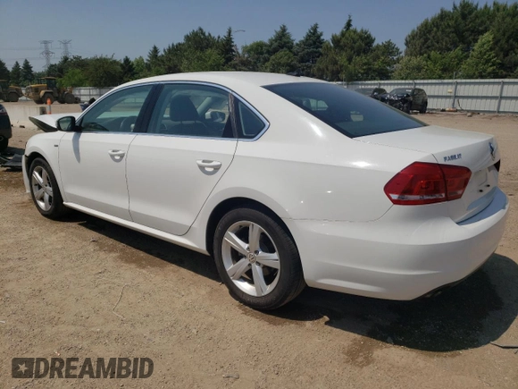 2015 Volkswagen Passat Wolfsburg Edition with VIN 1VWAS7A3XFC114625, listed as a Copart auction lot 60321585 with 81,940 mi miles and Salvage title. Bid and sale history available at DreamBid. Image 2.