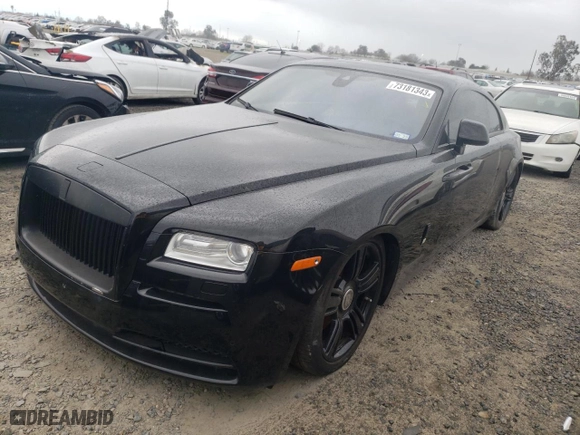 2014 Rolls-Royce Wraith with VIN SCA665C5XEUX84336, listed as a Copart auction lot 73181343 with 34,367 mi miles and Salvage Title. Bid and sale history available at carsss.com. Image 1.