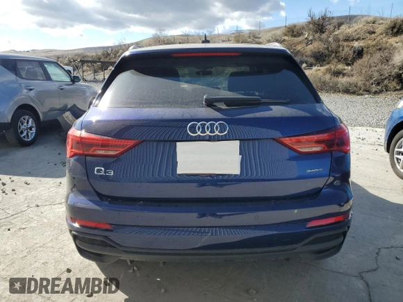 2025 Audi Q3 S line Premium z VIN WA1DECF34S1001830, wystawiony jako Copart lot #48467995 z przebiegiem 1 723 mil mil oraz Czysty tytuł • Clean title. Historia ofert i sprzedaży dostępna na DreamBid. Obrazek 6.