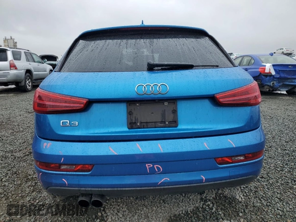 2016 Audi Q3 Premium Plus with VIN WA1BFCFS8GR006033, listed as a Copart auction lot 51348905 with 65,666 mi miles and Salvage Title. Bid and sale history available at carsss.com. Image 6.