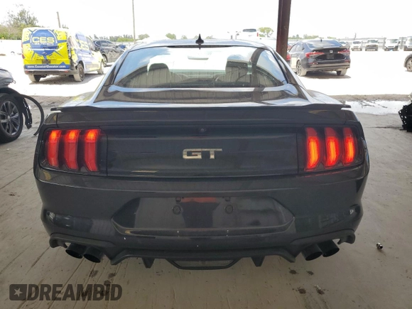 2022 Ford Mustang GT with VIN 1FA6P8CF9N5133831, listed as a Copart auction lot 61574865 with 18,621 mi miles and Salvage title. Bid and sale history available at DreamBid. Image 6.