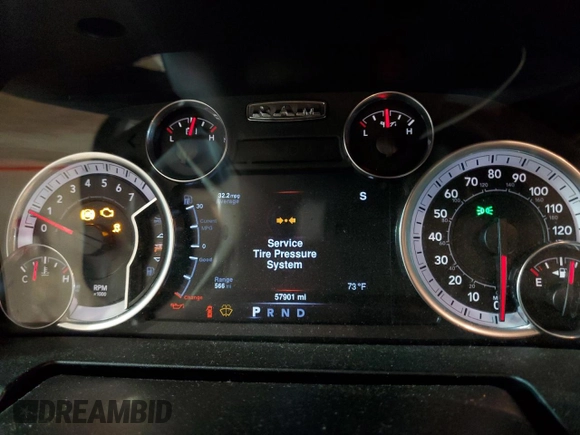 2021 Ram 1500 Classic Warlock with VIN 1C6RR7GG5MS537070, listed as a Copart auction lot 62684063 with 57,901 mi miles and Salvage Title. Bid and sale history available at carsss.com. Image 9.