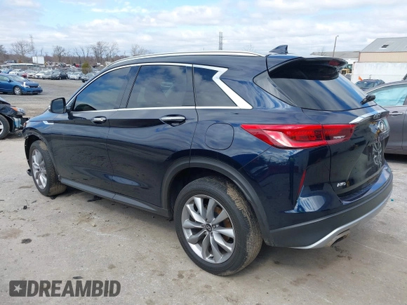 2021 Infiniti QX50 Luxe with VIN 3PCAJ5BB7MF123895, listed as a IAAI auction lot 41811100 with 23,164 mi miles and . Bid and sale history available at DreamBid. Image 3.