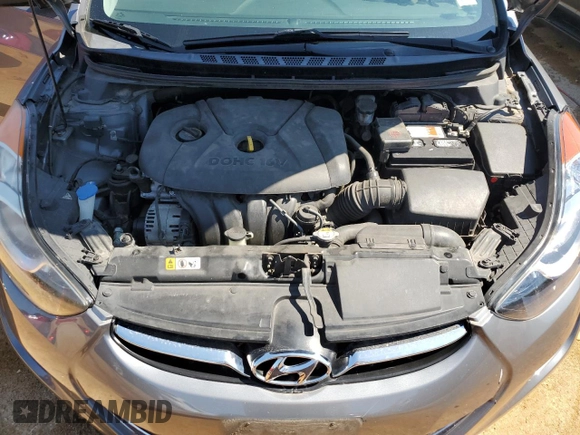 2013 Hyundai Elantra GLS with VIN 5NPDH4AE6DH374729, listed as a Copart auction lot 65541973 with 105,181 mi miles and Salvage title. Bid and sale history available at DreamBid. Image 11.