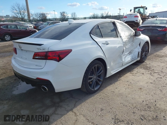 2018 Acura TLX w/A-SPEC Pkg with VIN 19UUB3F61JA000384, listed as a IAAI auction lot 41452595 with 36,139 mi miles. Bid and sale history available at carsss.com. Image 4.