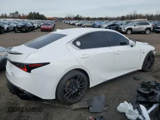 2023 Lexus IS with VIN JTHGZ1E22P5029015, listed as a Copart auction lot 81356804 with 22,434 mi miles and Salvage Title. Bid and sale history available at carsss.com. Image 3.