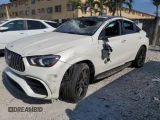 2022 Mercedes-Benz GLE 63 S AMG with VIN 4JGFD8KB7NA767756, listed as a Copart auction lot 56925115 with 33,753 mi miles and Salvage title. Bid and sale history available at DreamBid. Image 1.