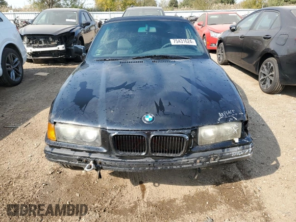 1998 BMW 3 Series 323ic with VIN WBABJ7321WEA17056, listed as a Copart auction lot 75431624 with 189,710 mi miles and Salvage Title. Bid and sale history available at carsss.com. Image 5.