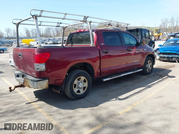 2007 Toyota Tundra SR5 with VIN 5TBDV54117S487602, listed as a IAAI auction lot 42106287 with 214,725 mi miles. Bid and sale history available at carsss.com. Image 4.