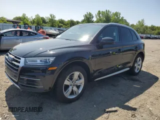 2018 Audi Q5 Premium with VIN WA1ANAFY4J2012175, listed as a Copart auction lot 59550155 with 52,013 mi miles and Salvage title. Bid and sale history available at DreamBid. Image 1.