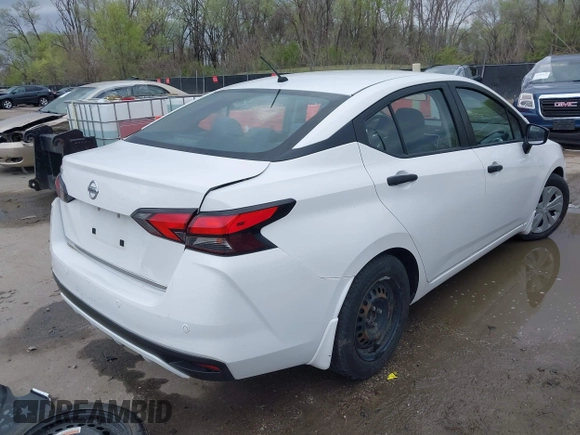 2020 Nissan Versa S with VIN 3N1CN8DV2LL807214, listed as a IAAI auction lot 41911652 with 85,885 mi miles. Bid and sale history available at carsss.com. Image 4.