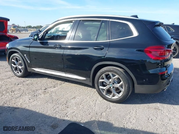 2021 BMW X3 sDrive30i with VIN 5UXTY3C06M9H54834, listed as a IAAI auction lot 41254428 with 28,987 mi miles. Bid and sale history available at carsss.com. Image 3.