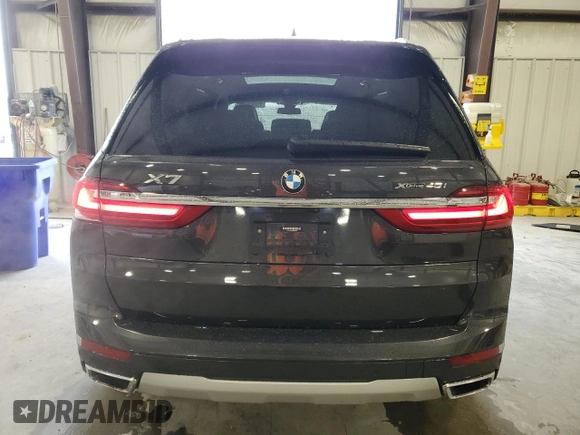 2021 BMW X7 xDrive40i with VIN 5UXCW2C0XM9H51936, listed as a Copart auction lot 45892475 with 49,554 mi miles and Salvage Title. Bid and sale history available at carsss.com. Image 6.