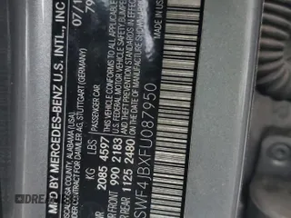2015 Mercedes-Benz C-Class C 300 with VIN 55SWF4JBXFU087950, listed as a Copart auction lot 52254375 with 102,622 mi miles and Salvage Title. Bid and sale history available at carsss.com. Image 13.