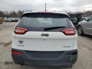 2017 Jeep Cherokee Sport with VIN 1C4PJMAB3HW651280, listed as a Copart auction lot 50682055 with 130,253 mi miles and Salvage Title. Bid and sale history available at carsss.com. Image 6.