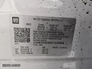 2023 Chevrolet Traverse LT Cloth with VIN 1GNERGKW2PJ135658, listed as a Copart auction lot 50096105 with 77,398 mi miles and Clean Title. Bid and sale history available at carsss.com. Image 13.