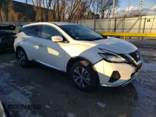2020 Nissan Murano S with VIN 5N1AZ2AS2LN148675, listed as a Copart auction lot 43629905 with 28,555 mi miles and Salvage Title. Bid and sale history available at DreamBid. Image 4.