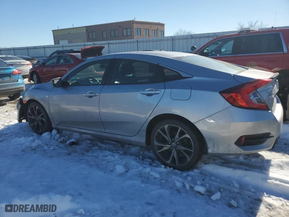 2021 Honda Civic Sedan Sport with VIN 2HGFC2F86MH521446, listed as a Copart auction lot 89017565 with 39,537 mi miles and Salvage Title. Bid and sale history available at carsss.com. Image 2.