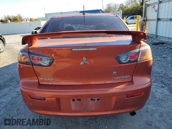 2011 Mitsubishi Lancer GTS with VIN JA32U8FW4BU043015, listed as a Copart auction lot 80831184 with 0 mi miles and Salvage Title. Bid and sale history available at carsss.com. Image 6.