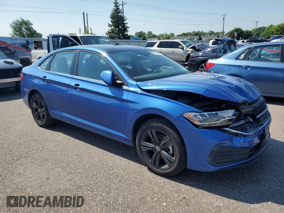 2022 Volkswagen Jetta SE with VIN 3VW7M7BU4NM023035, listed as a Copart auction lot 62234935 with 23,435 mi miles and Salvage title. Bid and sale history available at DreamBid. Image 4.
