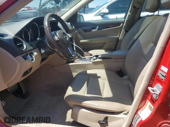 2012 Mercedes-Benz C 250 Sport with VIN WDDGF4HB8CA730561, listed as a Copart auction lot 62416174 with 167,186 mi miles and Non Repairable. Bid and sale history available at DreamBid. Image 7.
