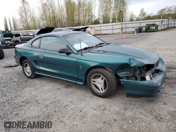 1997 Ford Mustang with VIN 1FALP4044VF101619, listed as a Copart auction lot 52646555 with 189,003 mi miles and Salvage Title. Bid and sale history available at carsss.com. Image 4.
