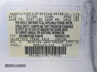 2008 Nissan Sentra 2.0 с VIN 3N1AB61EX8L743410, выставлен на аукционе IAAI как лот 41610297 с пробегом 191 118 миль миль и . История ставок и продаж доступна на DreamBid. Изображение 9.