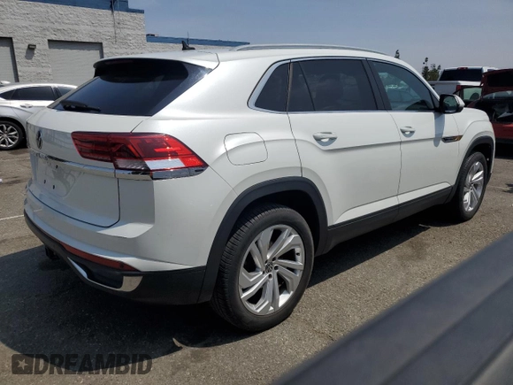 2021 Volkswagen Atlas SEL with VIN 1V2EE2CA1MC228616, listed as a Copart auction lot 54734225 with 46,369 mi miles and Salvage title. Bid and sale history available at DreamBid. Image 3.