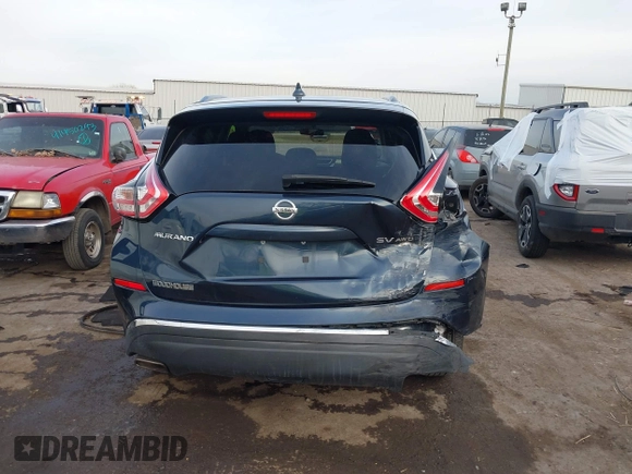 2017 Nissan Murano S with VIN 5N1AZ2MHXHN147944, listed as a IAAI auction lot 41425722 with 114,156 mi miles and . Bid and sale history available at DreamBid. Image 16.