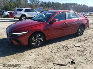 2025 Hyundai Elantra SEL Convenience with VIN KMHLS4DG7SU909950, listed as a Copart auction lot 50346365 with 7,978 mi miles and Clean Title. Bid and sale history available at carsss.com. Image 1.
