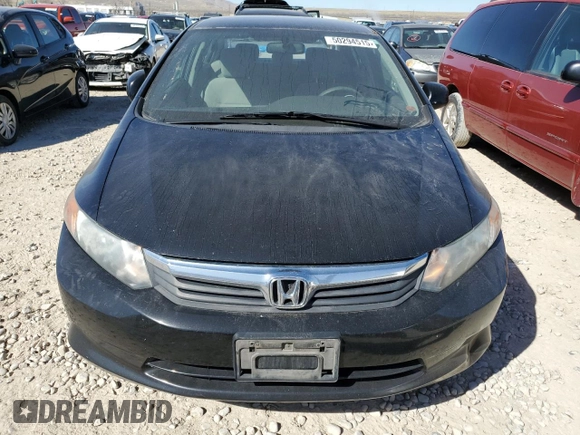 2012 Honda Civic LX with VIN 2HGFB2F57CH604861, listed as a Copart auction lot 50294515 with 130,214 mi miles and Salvage Title. Bid and sale history available at DreamBid. Image 5.