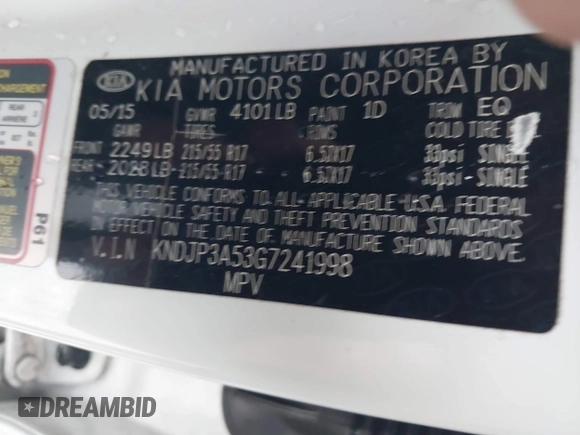 2016 Kia Soul + with VIN KNDJP3A53G7241998, listed as a IAAI auction lot 42016207 with 90,900 mi miles. Bid and sale history available at carsss.com. Image 9.