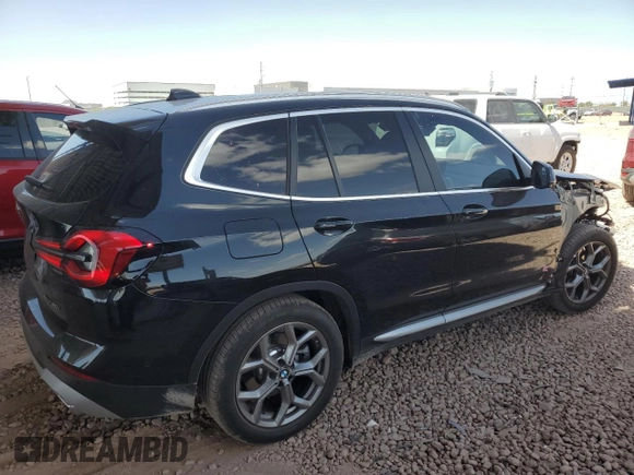 2024 BMW X3 sDrive30i with VIN WBX47DP09RN300147, listed as a Copart auction lot 47497095 with 4,738 mi miles and Salvage Title. Bid and sale history available at DreamBid. Image 3.