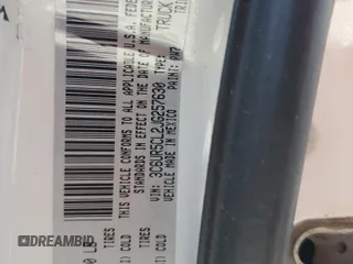 2018 Ram 2500 Tradesman z VIN 3C6UR5CL2JG257630, wystawiony jako Copart lot #54224105 z przebiegiem Nie podano mil oraz Szkoda całkowita • Salvage title. Historia ofert i sprzedaży dostępna na DreamBid. Obrazek 12.