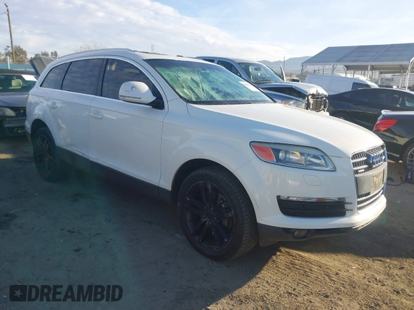2007 Audi Q7 Premium with VIN WA1BY94L77D054967, listed as a IAAI auction lot 41618608 with 131,274 mi miles and . Bid and sale history available at DreamBid. Image 1.