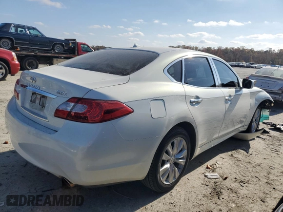 2011 Infiniti M37 with VIN JN1BY1AR8BM370552, listed as a Copart auction lot 77943874 with 199,187 mi miles and Salvage Title. Bid and sale history available at carsss.com. Image 3.