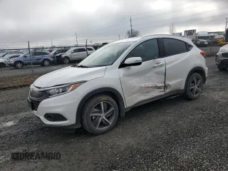 2022 Honda HR-V EX-L with VIN 3CZRU6H73NM708466, listed as a Copart auction lot 46943045 with 21,912 mi miles and Salvage Title. Bid and sale history available at carsss.com. Image 1.
