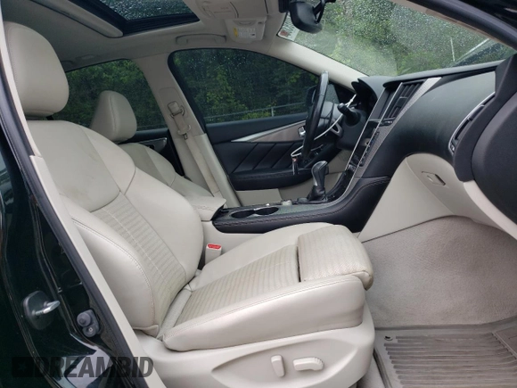 2016 Infiniti Q50 Red Sport 400 with VIN JN1FV7AR4GM450788, listed as a Copart auction lot 63069385 with 87,740 mi miles and Salvage title. Bid and sale history available at DreamBid. Image 7.