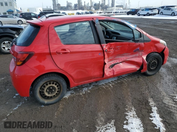 2015 Toyota Yaris L with VIN VNKKTUD38FA025170, listed as a Copart auction lot 44737375 with 61,926 mi miles and Salvage Title. Bid and sale history available at DreamBid. Image 3.