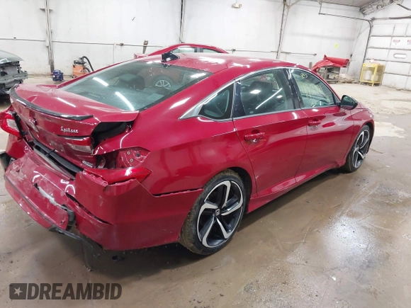 2022 Honda Accord Sedan Sport SE with VIN 1HGCV1F47NA033174, listed as a IAAI auction lot 41956921 with 45,560 mi miles. Bid and sale history available at carsss.com. Image 4.