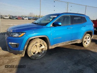 2018 Jeep Compass Latitude with VIN 3C4NJCBB3JT186382, listed as a Copart auction lot 53092885 with 121,601 mi miles and Salvage Title. Bid and sale history available at carsss.com. Image 1.